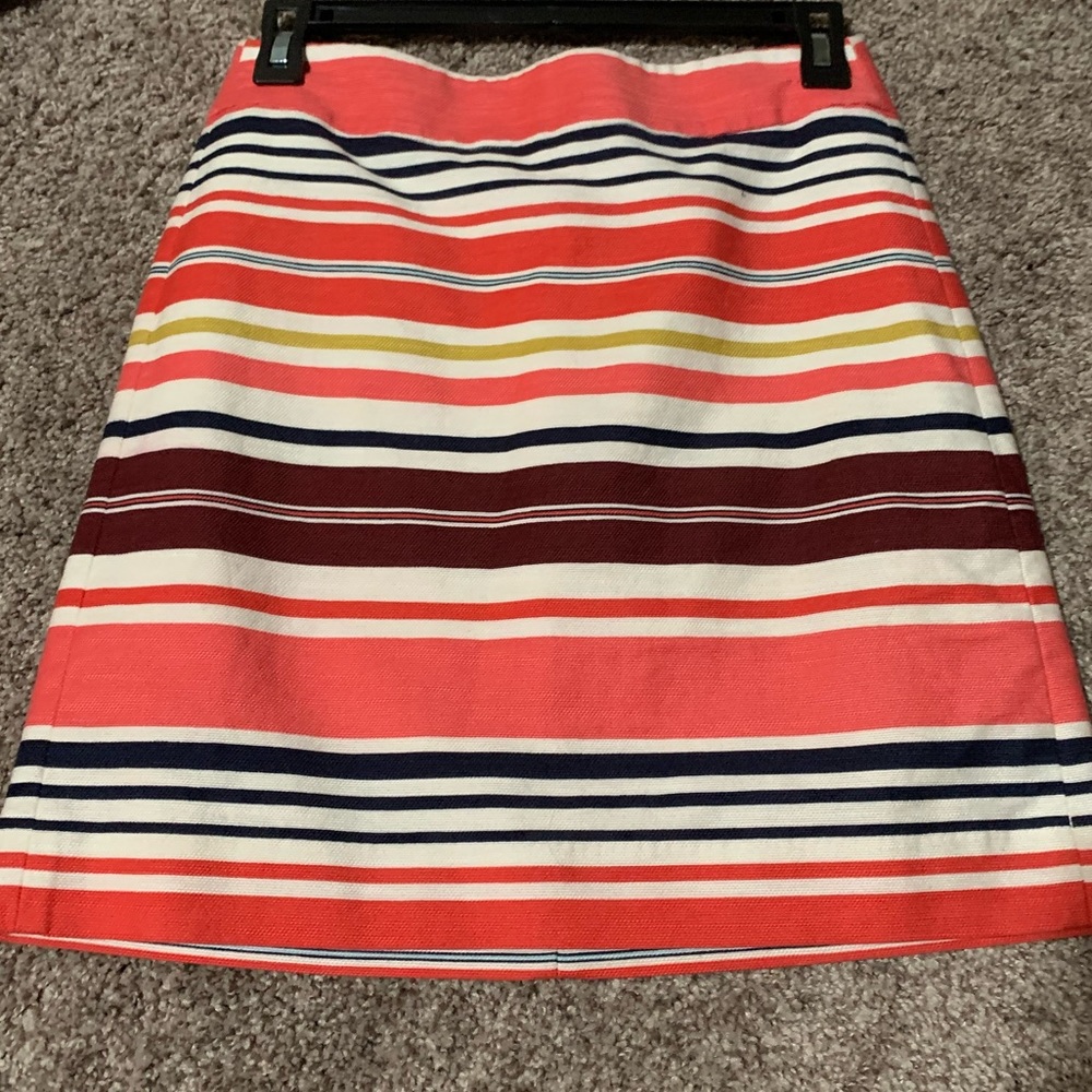 Loft size 0 striped mini skirt